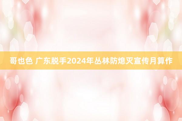 哥也色 广东脱手2024年丛林防熄灭宣传月算作