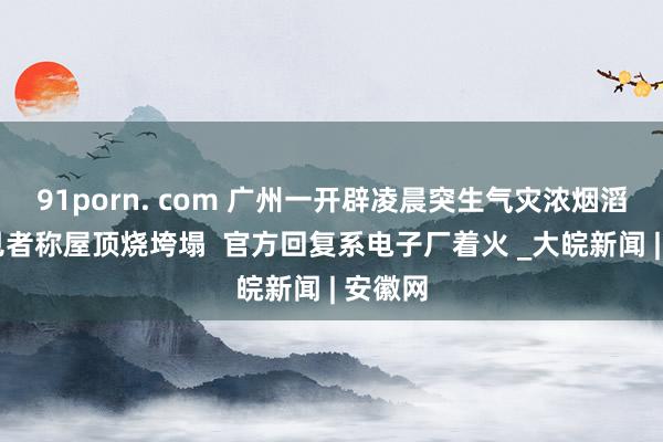 91porn. com 广州一开辟凌晨突生气灾浓烟滔滔 眼见者称屋顶烧垮塌  官方回复系电子厂着火 _大皖新闻 | 安徽网