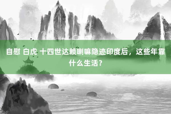 自慰 白虎 十四世达赖喇嘛隐迹印度后，这些年靠什么生活？