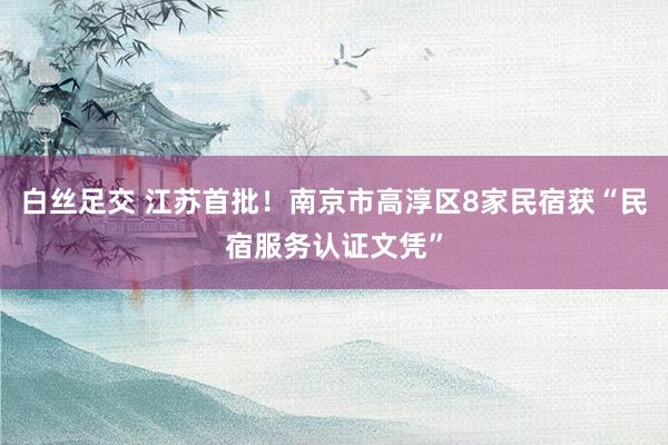 白丝足交 江苏首批！南京市高淳区8家民宿获“民宿服务认证文凭”
