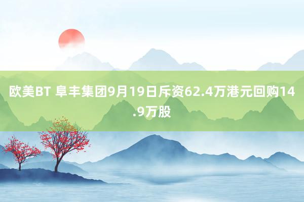 欧美BT 阜丰集团9月19日斥资62.4万港元回购14.9万股