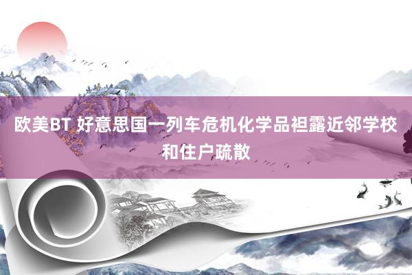 欧美BT 好意思国一列车危机化学品袒露　近邻学校和住户疏散