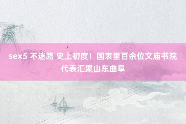 sex5 不迷路 史上初度！国表里百余位文庙书院代表汇聚山东曲阜