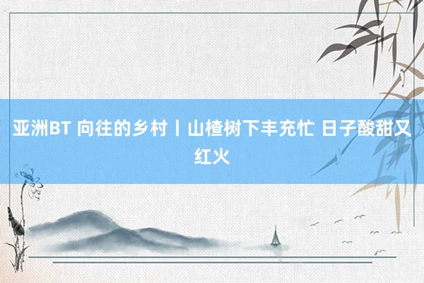 亚洲BT 向往的乡村丨山楂树下丰充忙 日子酸甜又红火