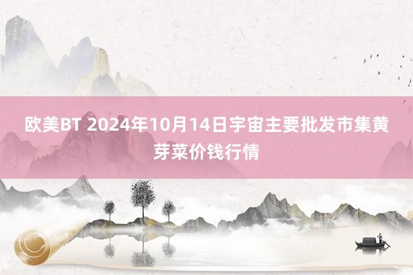 欧美BT 2024年10月14日宇宙主要批发市集黄芽菜价钱行情