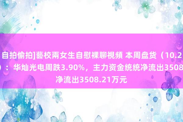 自拍偷拍]藝校兩女生自慰裸聊視頻 本周盘货（10.28-11.1）：华灿光电周跌3.90%，主力资金统统净流出3508.21万元