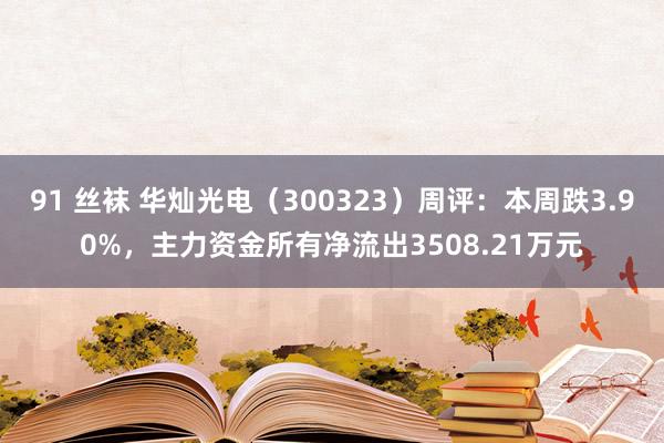91 丝袜 华灿光电（300323）周评：本周跌3.90%，主力资金所有净流出3508.21万元
