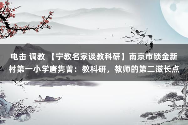 电击 调教 【宁教名家谈教科研】南京市锁金新村第一小学唐隽菁：教科研，教师的第二滋长点