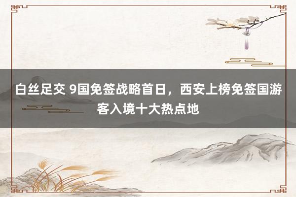 白丝足交 9国免签战略首日，西安上榜免签国游客入境十大热点地