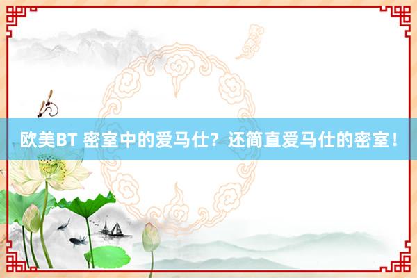 欧美BT 密室中的爱马仕？还简直爱马仕的密室！