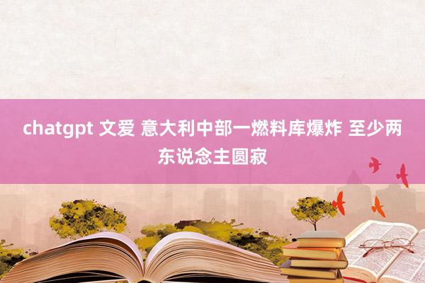 chatgpt 文爱 意大利中部一燃料库爆炸 至少两东说念主圆寂