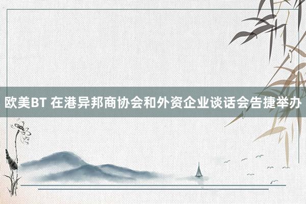 欧美BT 在港异邦商协会和外资企业谈话会告捷举办