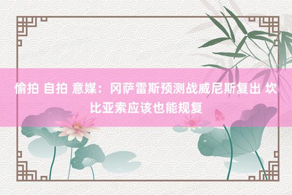 偷拍 自拍 意媒：冈萨雷斯预测战威尼斯复出 坎比亚索应该也能规复
