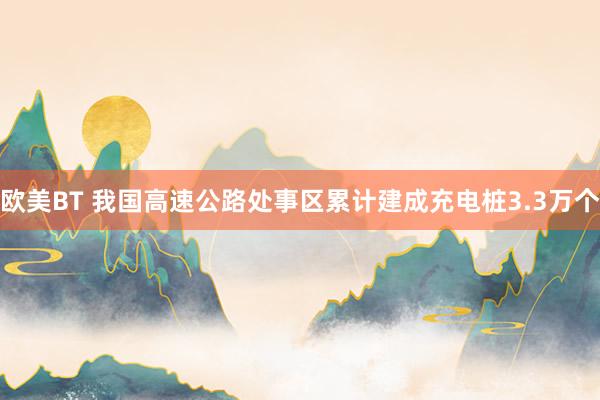 欧美BT 我国高速公路处事区累计建成充电桩3.3万个