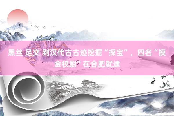 黑丝 足交 到汉代古古迹挖掘“探宝”，四名“摸金校尉”在合肥就逮
