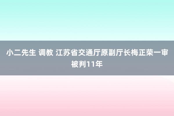 小二先生 调教 江苏省交通厅原副厅长梅正荣一审被判11年