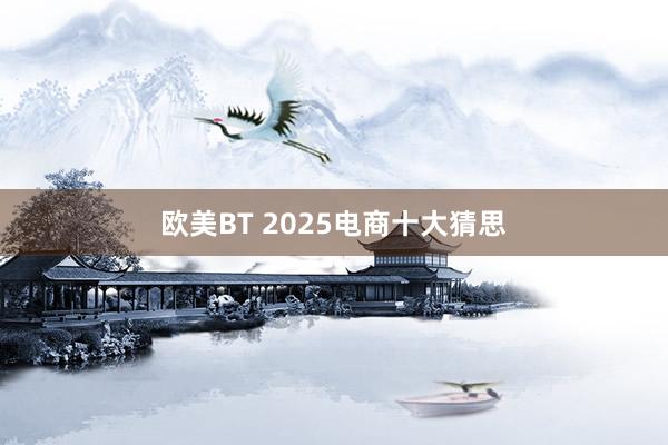 欧美BT 2025电商十大猜思