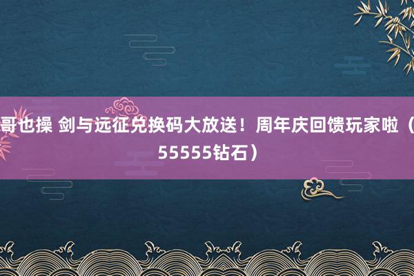 哥也操 剑与远征兑换码大放送！周年庆回馈玩家啦（55555钻石）