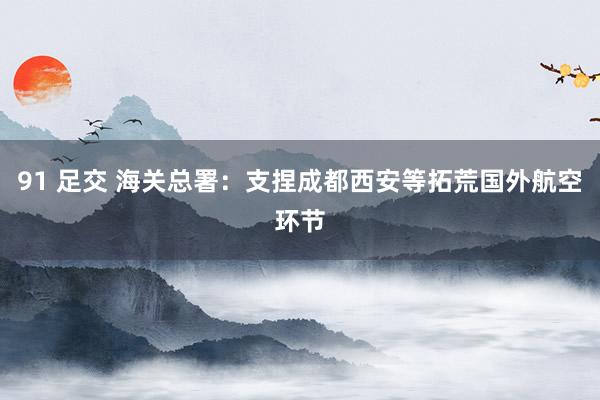 91 足交 海关总署：支捏成都西安等拓荒国外航空环节
