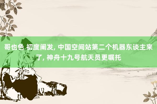 哥也色 初度阐发， 中国空间站第二个机器东谈主来了， 神舟十九号航天员更嘱托