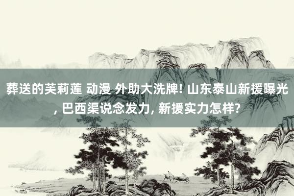 葬送的芙莉莲 动漫 外助大洗牌! 山东泰山新援曝光， 巴西渠说念发力， 新援实力怎样?