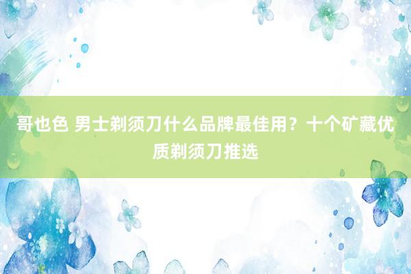 哥也色 男士剃须刀什么品牌最佳用？十个矿藏优质剃须刀推选