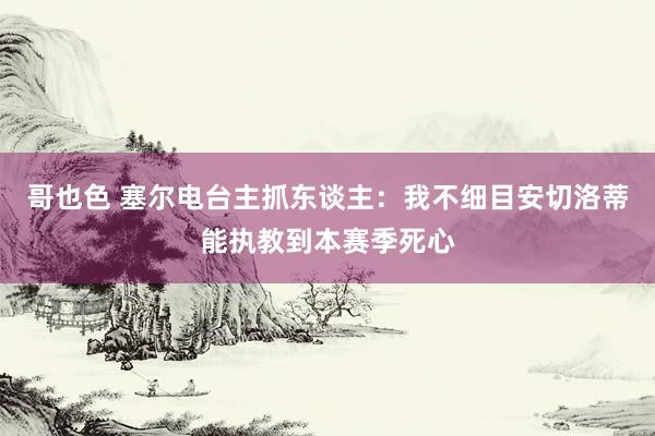 哥也色 塞尔电台主抓东谈主：我不细目安切洛蒂能执教到本赛季死心