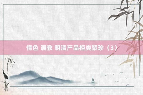 情色 调教 明清产品柜类聚珍（3）