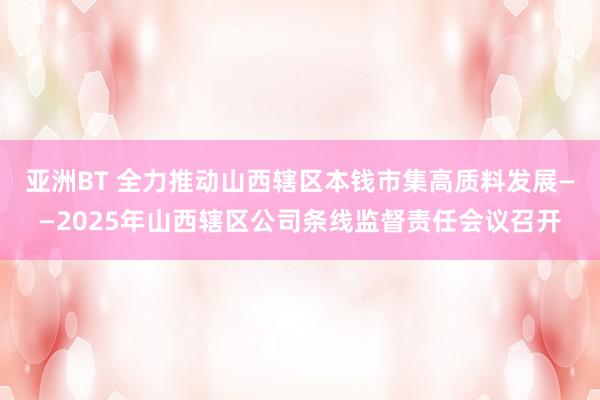 亚洲BT 全力推动山西辖区本钱市集高质料发展——2025年山西辖区公司条线监督责任会议召开