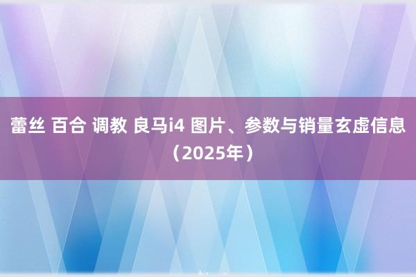 蕾丝 百合 调教 良马i4 图片、参数与销量玄虚信息（2025年）