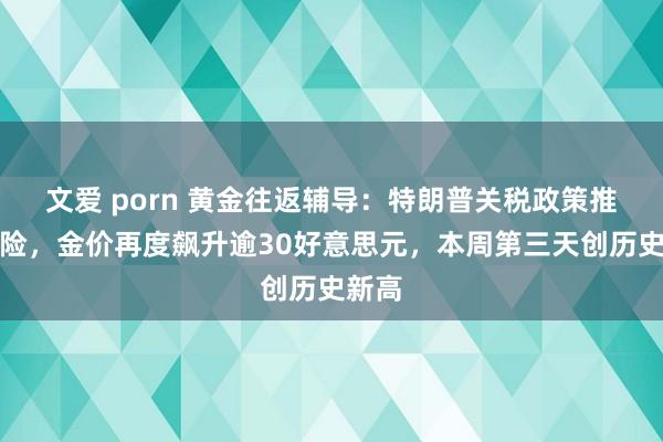 文爱 porn 黄金往返辅导：特朗普关税政策推升避险，金价再度飙升逾30好意思元，本周第三天创历史新高