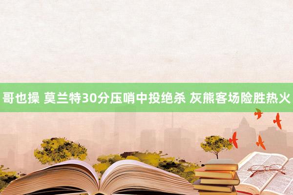 哥也操 莫兰特30分压哨中投绝杀 灰熊客场险胜热火