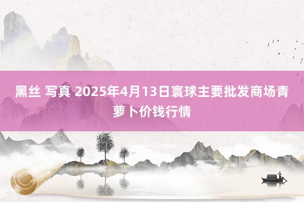 黑丝 写真 2025年4月13日寰球主要批发商场青萝卜价钱行情