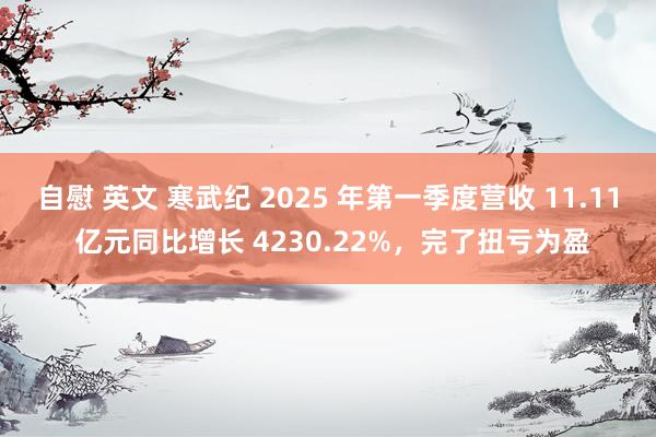 自慰 英文 寒武纪 2025 年第一季度营收 11.11 亿元同比增长 4230.22%，完了扭亏为盈