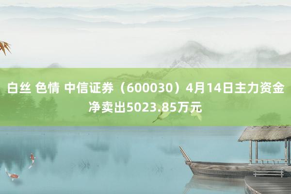白丝 色情 中信证券（600030）4月14日主力资金净卖出5023.85万元